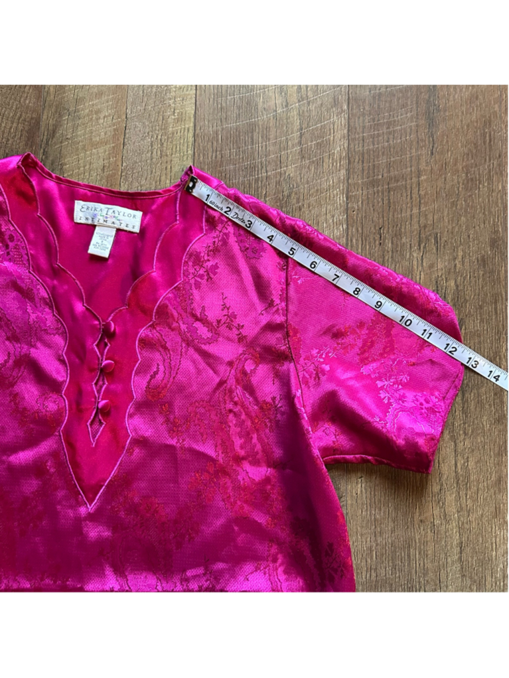 Women's Erika Taylor Pink Satin Chemise Sleepwear Size S - Picture 6 of 10